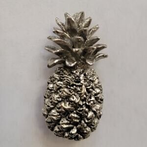 Charm Jewelry Pineapple Pendant Silver Tone Tropical Fruit Vintage